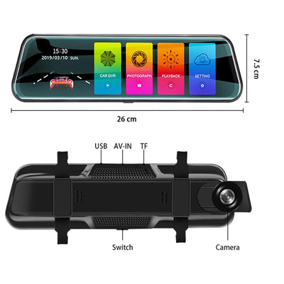 كاميرا أمامية وخلفية للسيارة مع شاشة لمس – رؤية شاملة وجودة عالية Front & Rear Dash Cam with Touch Screen – Full HD Wide View