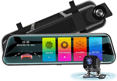 كاميرا أمامية وخلفية للسيارة مع شاشة لمس – رؤية شاملة وجودة عالية Front & Rear Dash Cam with Touch Screen – Full HD Wide View