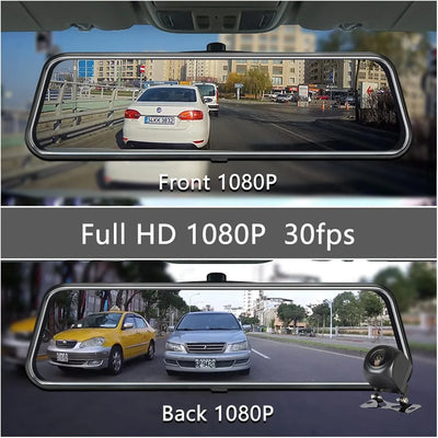 كاميرا أمامية وخلفية للسيارة مع شاشة لمس – رؤية شاملة وجودة عالية Front & Rear Dash Cam with Touch Screen – Full HD Wide View