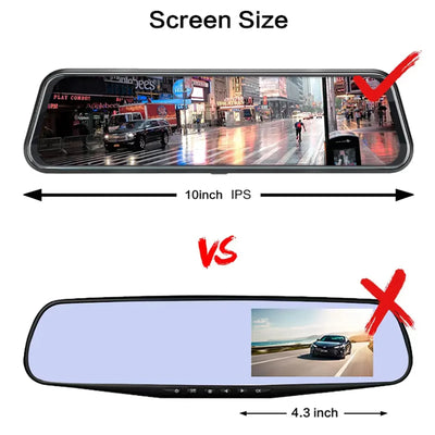 كاميرا أمامية وخلفية للسيارة مع شاشة لمس – رؤية شاملة وجودة عالية Front & Rear Dash Cam with Touch Screen – Full HD Wide View