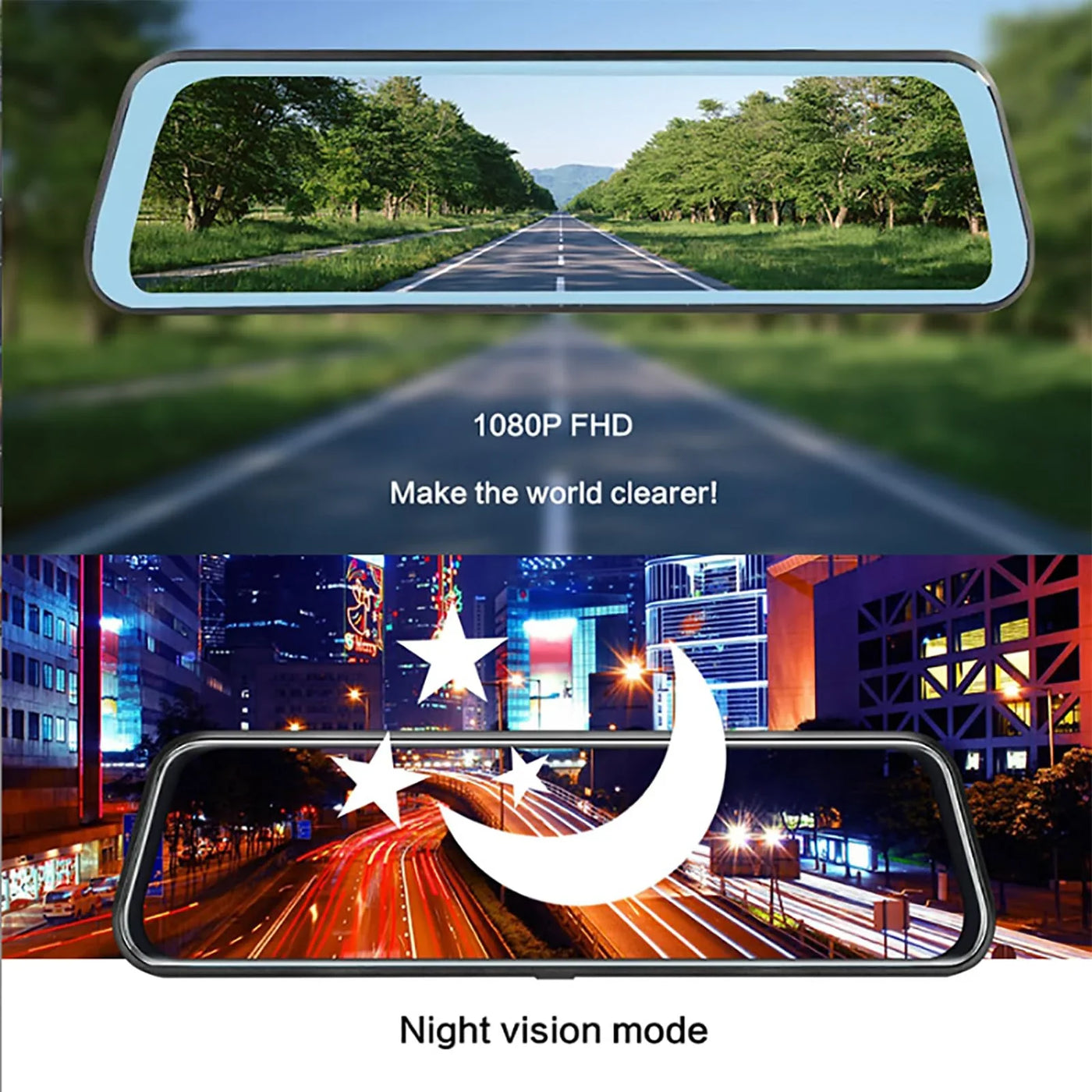 كاميرا أمامية وخلفية للسيارة مع شاشة لمس – رؤية شاملة وجودة عالية Front & Rear Dash Cam with Touch Screen – Full HD Wide View