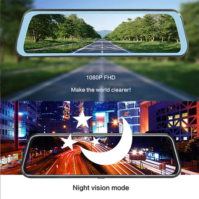 كاميرا أمامية وخلفية للسيارة مع شاشة لمس – رؤية شاملة وجودة عالية Front & Rear Dash Cam with Touch Screen – Full HD Wide View