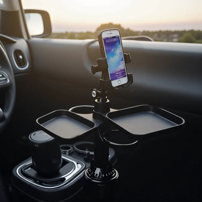 حامل متعدد الاستخدام للسيارة مع طاولة وحامل أكواب Multi-Purpose Car Holder with Table & Cup Holder