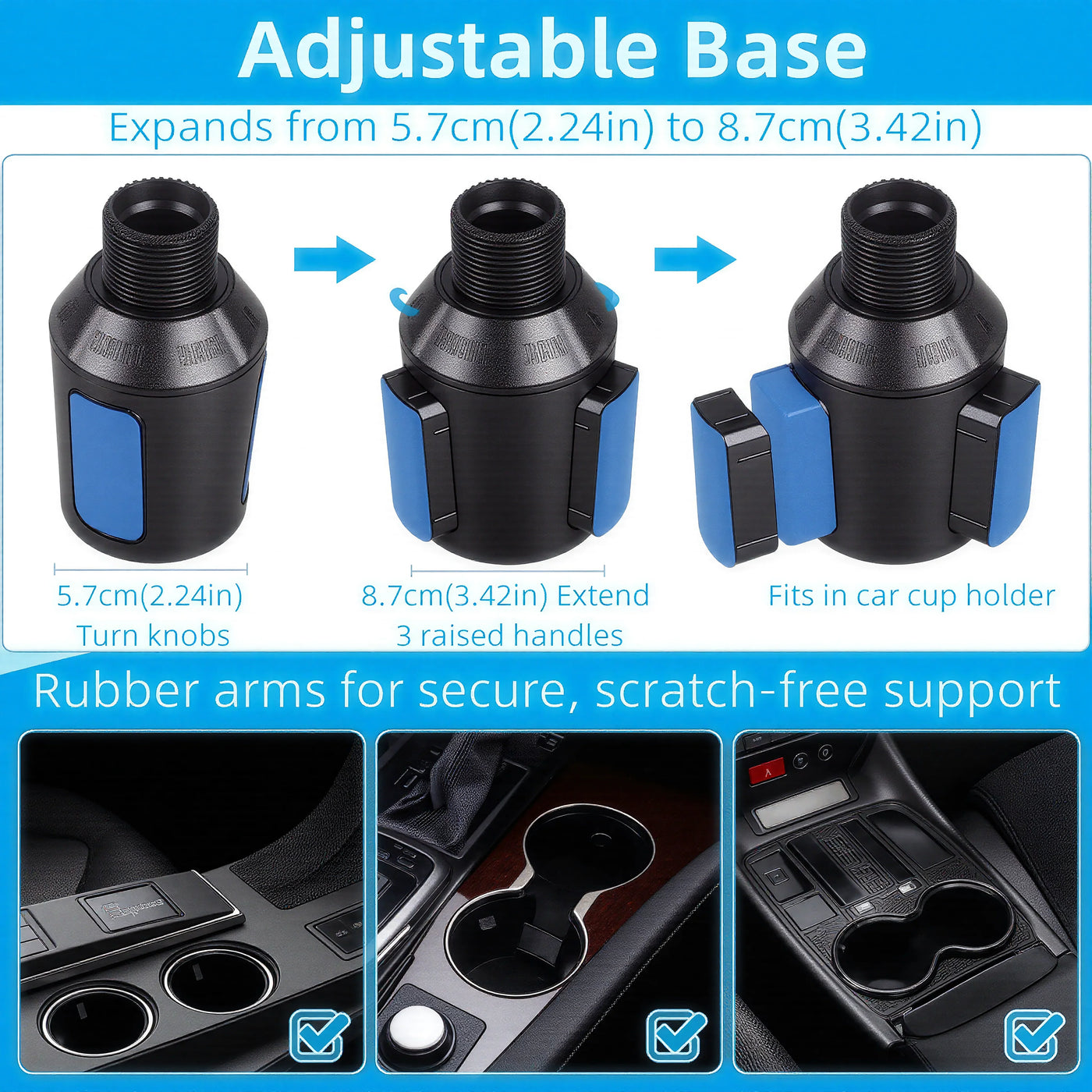 حامل متعدد الاستخدام للسيارة مع طاولة وحامل أكواب Multi-Purpose Car Holder with Table & Cup Holder