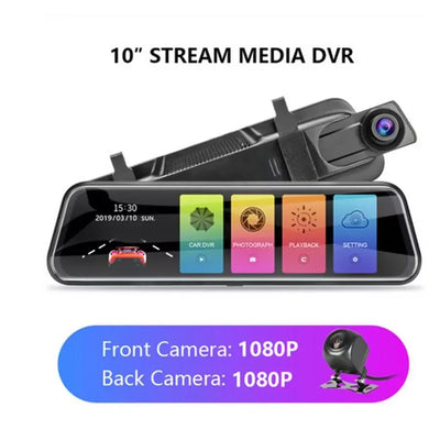 كاميرا أمامية وخلفية للسيارة مع شاشة لمس – رؤية شاملة وجودة عالية Front & Rear Dash Cam with Touch Screen – Full HD Wide View
