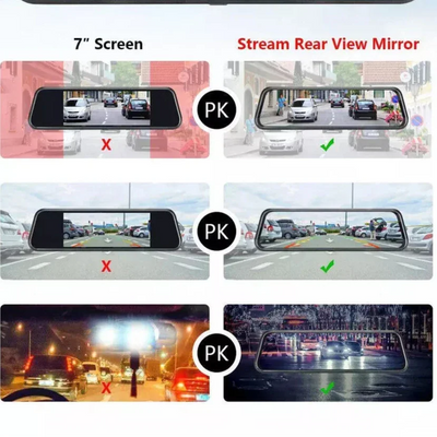 كاميرا أمامية وخلفية للسيارة مع شاشة لمس – رؤية شاملة وجودة عالية Front & Rear Dash Cam with Touch Screen – Full HD Wide View
