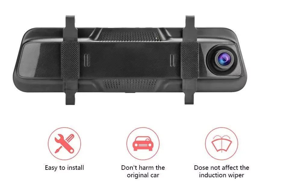 كاميرا أمامية وخلفية للسيارة مع شاشة لمس – رؤية شاملة وجودة عالية Front & Rear Dash Cam with Touch Screen – Full HD Wide View