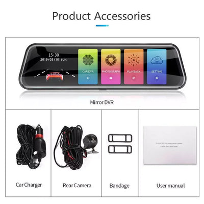 كاميرا أمامية وخلفية للسيارة مع شاشة لمس – رؤية شاملة وجودة عالية Front & Rear Dash Cam with Touch Screen – Full HD Wide View