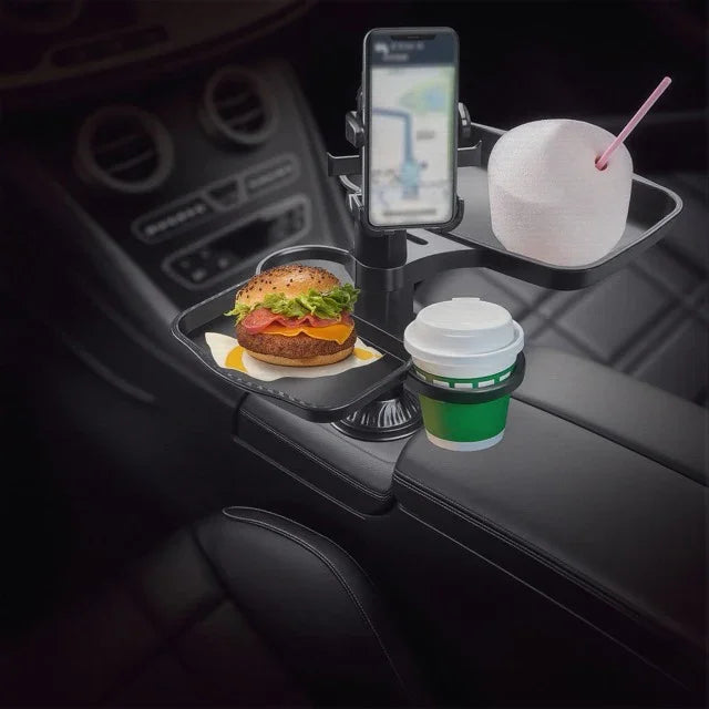 حامل متعدد الاستخدام للسيارة مع طاولة وحامل أكواب Multi-Purpose Car Holder with Table & Cup Holder